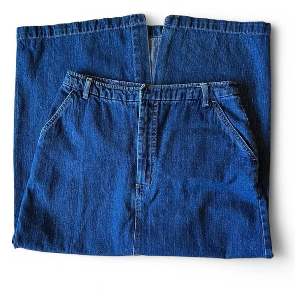 Vintage 90s Kim Rogers Denim Maxi Skirt – Size 8 - Picture 2 of 8